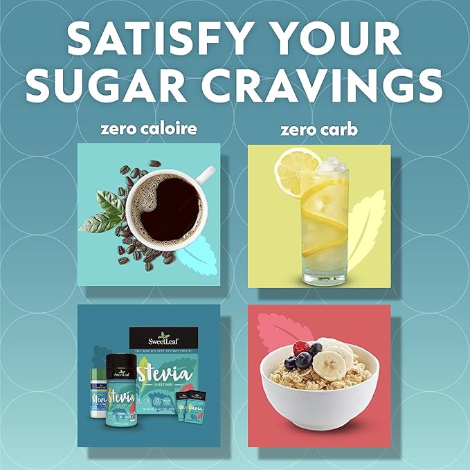 SweetLeaf Stevia Powder Packets - Zero Calorie Sweetener with Stevia Leaf Extract, No Artificial Sweetener Additive, Sugar Free, Keto Friendly, Non GMO, Gluten Free - 70 Packets (Pack of 1)