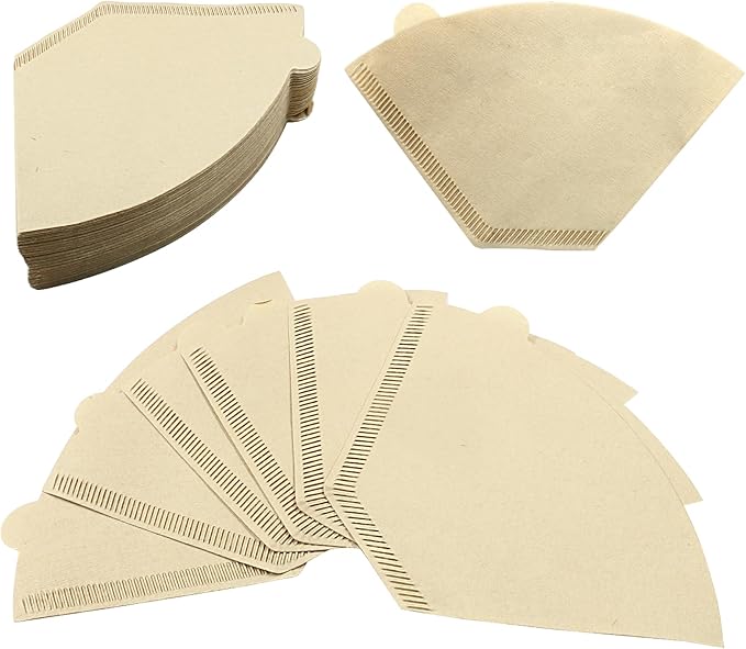 200 Count Cone Coffee Filter, #2 Natural Unbleached Cone Coffee Filter Paper fit for Drip Coffee Dripper Coffee Maker (1-4 Cup)