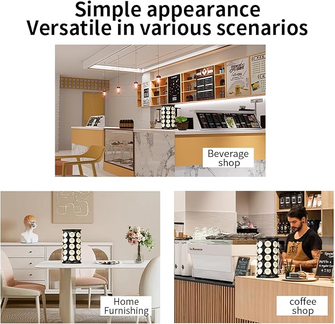 SAVORI Coffee Pod Storage Carousel Holder Organizer Compatible with 40 Keurig K-Cup Pods (White)