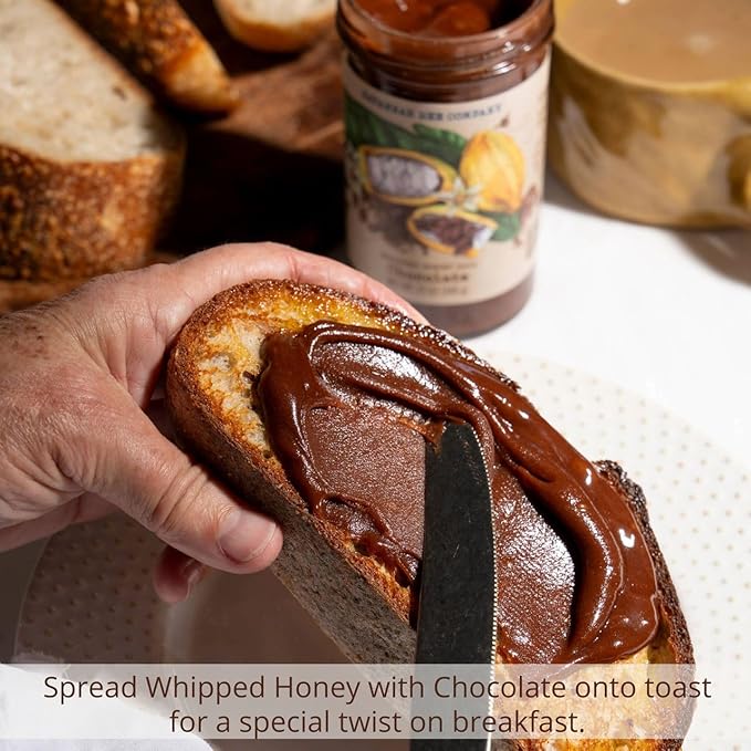 Savannah Bee Company Whipped Honey - All Natural Spreadable Honey (12 Ounce (Pack of 1), Chocolate)