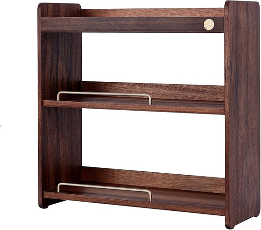 Coffee Mug Holder Wooden Cup Rack Mug Display Shelf Coffee Cup Holder for Countertop With 6 Mug Cups 3 Tier Wood Coffee Mugs Holder for Kitchen Coffee Cup Storage