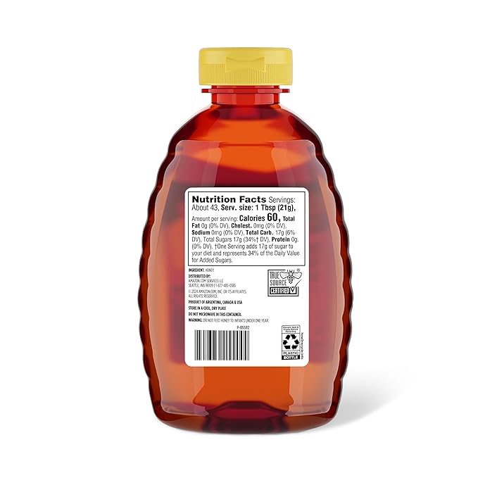 Amazon Grocery, Pure Raw Wildflower Honey, 2 Lb (Previously Amazon Fresh, Packaging May Vary)