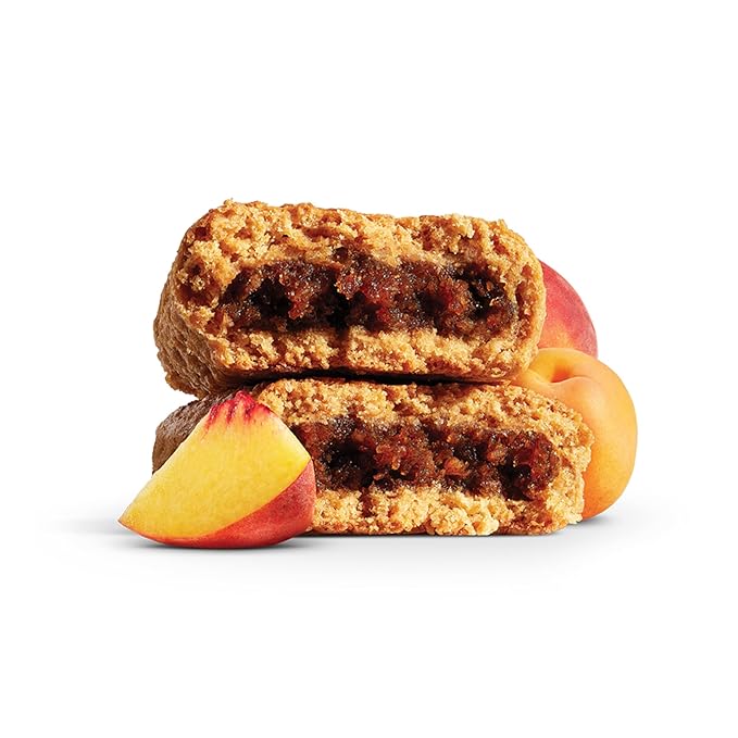 Nature's Bakery Whole Wheat Fig Bars, Peach Apricot, Real Fruit, Vegan, Non-GMO, Snack bar, 6 Count (Pack of 6)