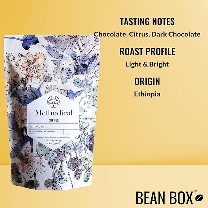Pink Lady - Roasted by Methodical Roasting - Whole Bean Coffee - 12 Ounce Bag
