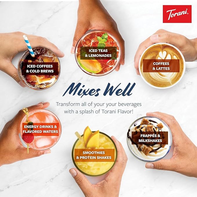 Torani Syrup Variety Packs, Soda Pop, 25.4 fl oz (Set of 4)