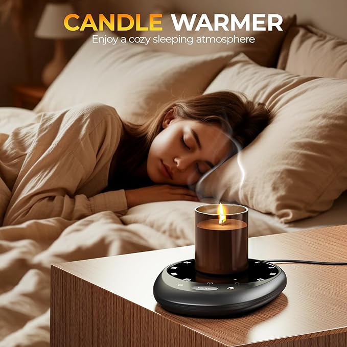 MEION Coffee Mug Warmer for Desk, Coffee Cup Warmer, 4 Temp Settings & 1-12H Timer, Coffee Warmer with Auto Shut Off Smart Gravity Sensor, Beverage & Candle Warmer Coffee Gifts Accessories(Black)