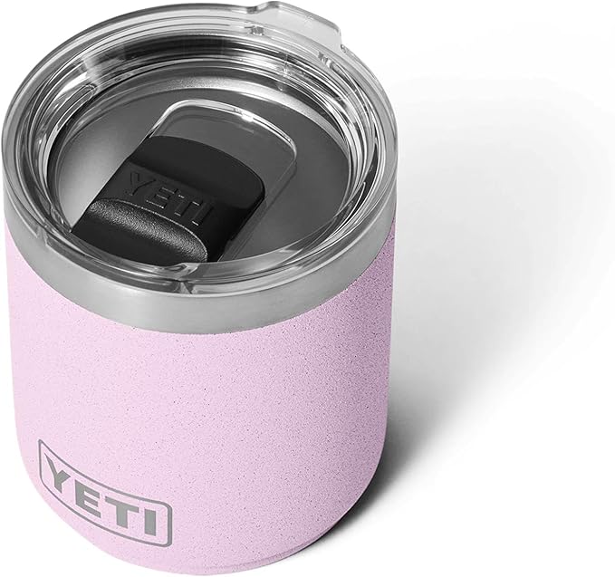 YETI Rambler 10 oz Stackable Lowball 2.0, Vacuum Insulated, Stainless Steel with MagSlider Lid, Cherry Blossom