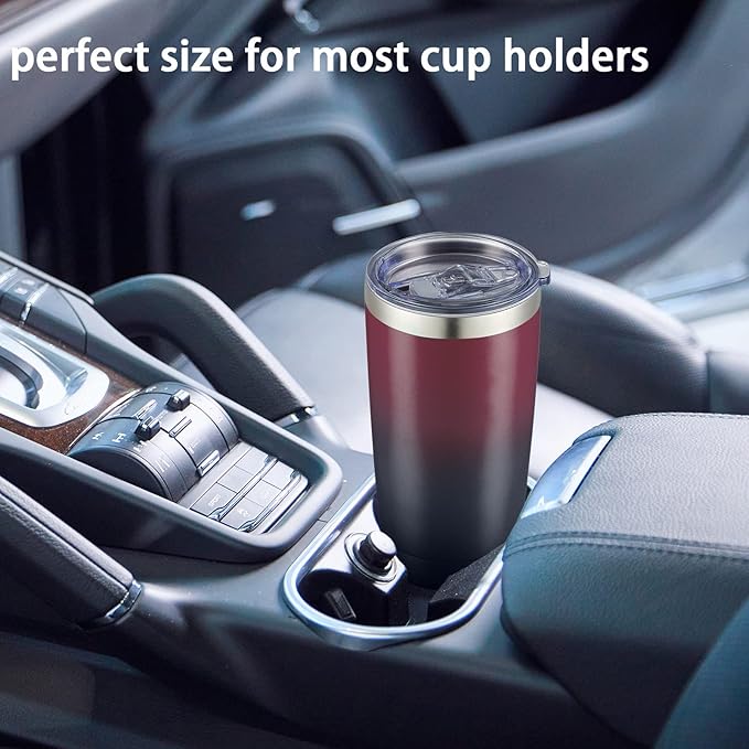 COMOOO 20oz Stainless Steel Tumbler Bulk with Lid and Straw Insulated Coffee Tumbler Cup Double Wall Vacuum Travel Mug for Cold Drinks and Hot Beverage (Mystery Moon,12 Pack)