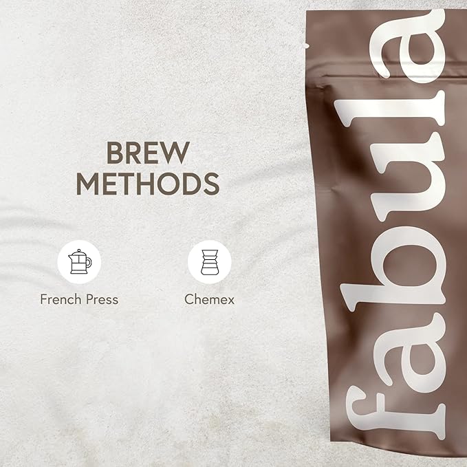 Fabula Organic Coffee for French Press, Low Acid Coffee Freshly Ground - Non-GMO - No Mold - Mycotoxins Pesticides Free - Single Origin - 12 oz
