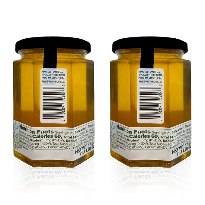 Sanniti Fulmer All Natural Hungarian Acacia Honey, 17.64 oz, (Pack of 2)