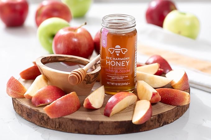 Bee Harmony Honey 5 Pack Variety Pack, 60 Ounce (Clover, Wildflower, Orange Blossom, Berry and Blueberry)