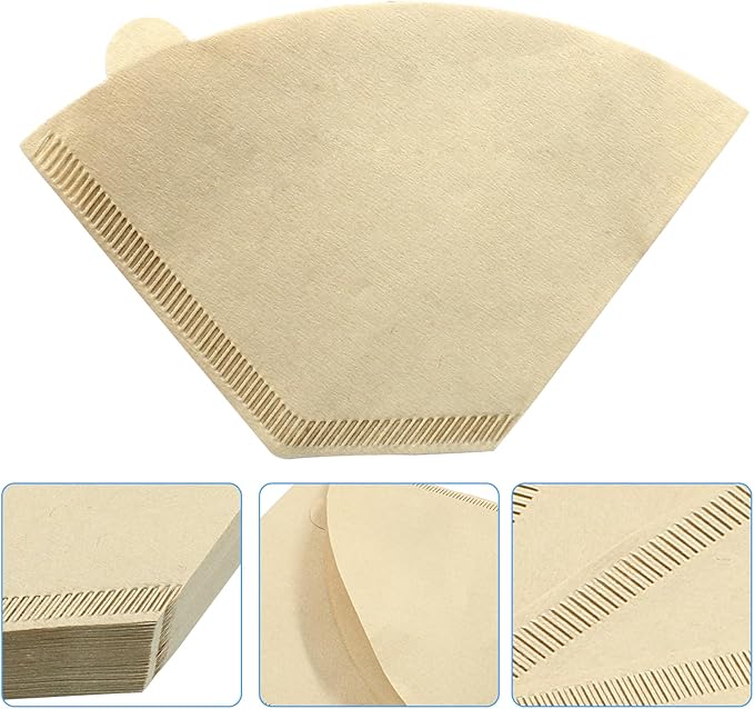 200 Count Cone Coffee Filter, #2 Natural Unbleached Cone Coffee Filter Paper fit for Drip Coffee Dripper Coffee Maker (1-4 Cup)