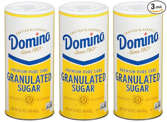 Domino® Granulated Sugar, 16 oz Domino® Sugar Canisters (Pack of 3)