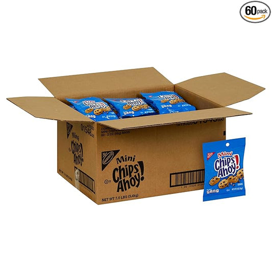 CHIPS AHOY! Mini Original Chocolate Chip Cookies, 60 Snack Packs