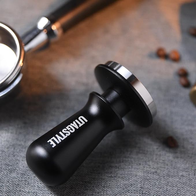 53.3mm Espresso Tamper: Coffee Tamper with Calibrated Spring Loaded - 30lb Espresso Hand Tamper - 100% Stainless Steel Flat Base Fits for 54mm Portafilter Basket