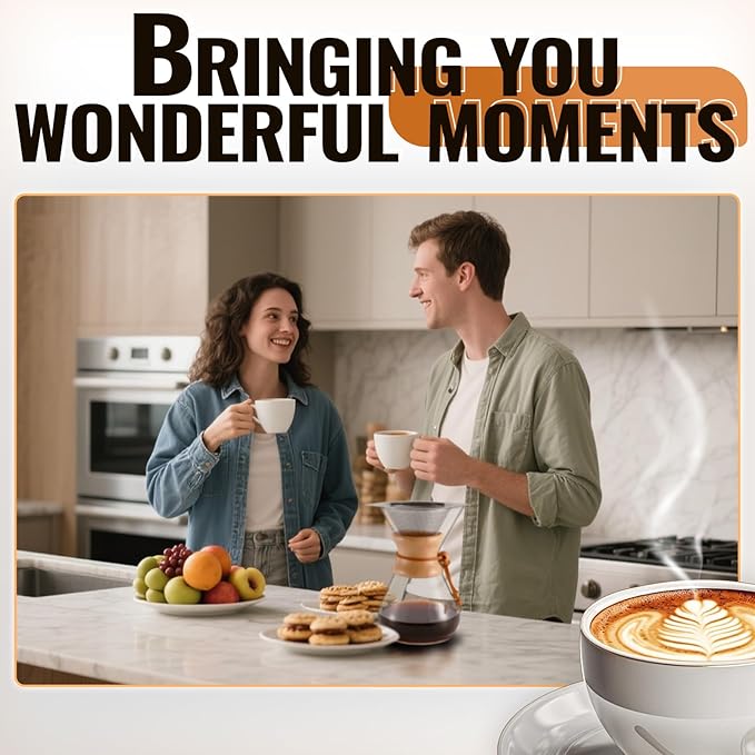 Coffee Filters Perfect Compatible for Chemex 6,8,10 Cup Glass Coffeemaker,Suitable for Bodum & Hario V60,Reusable Stainless Steel Coffee Dipper -Best Coffee Maker and Bar Accessories