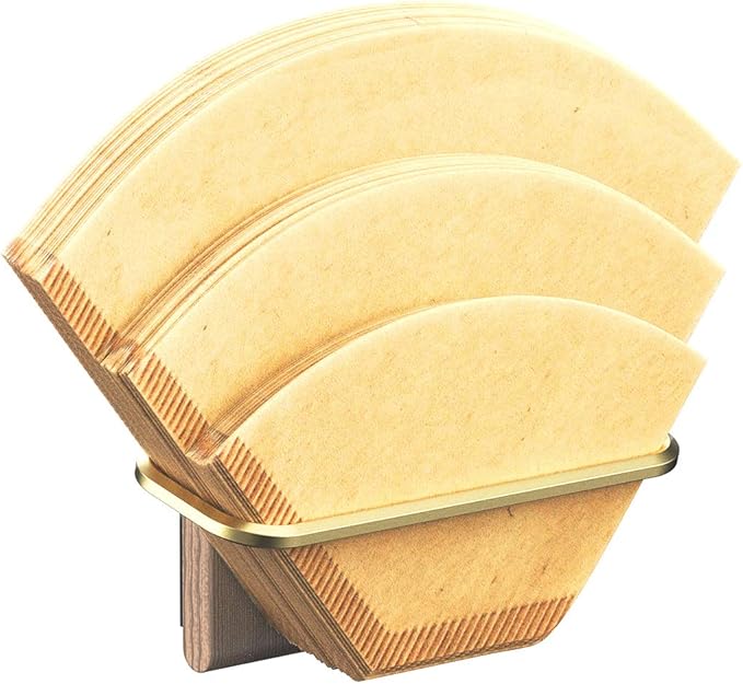 Cone Coffee Filter Holder ARGENTA – Wall Mount Coffee Filter Storage Container with Magnetic and Adhesive Mounting, Compatible with Hario, V60, Melitta, Chemex Coffee Filters (Standard)