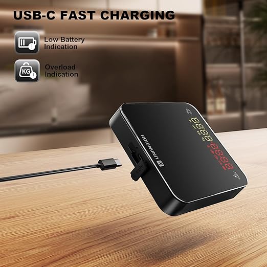 Mini Coffee Scale with Timer,Rechargeable Espresso Scale,2kg/0.1g Precision Scale for Espresso and Pour-Over Coffee, Portable Digital Kitchen Scale with Automatic Timing,Black