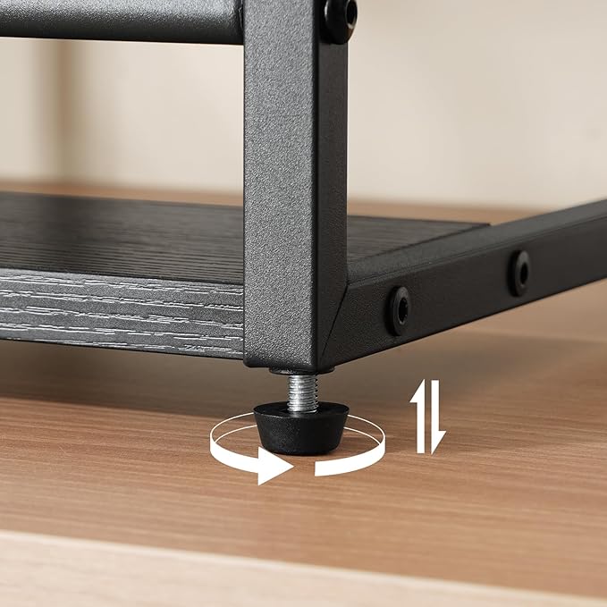 HOOBRO Coffee Syrup Rack Organizer, 3-Tier 12-Bottle Syrup Holder Stand for Coffee Bar, Wine Rack Countertop Storage Rack for Syrup, Wine, for Kitchen Coffee Station, Black BB38JJ01