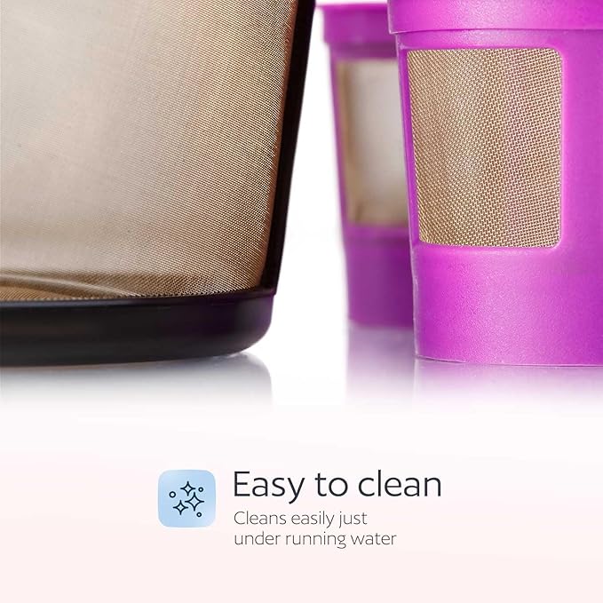 GoodCups Keurig K-Duo Coffee Filter and 2 Reusable K-Cups for K-Duo Essentials - Carafe Basket Coffee Filters and 2 Refillable K-Cups