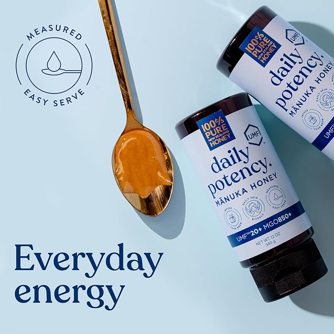 Manuka Honey New Zealand 100% Pure UMF 20+ MGO 826+ Squeezy Honey Raw & Unfiltered Certified Award Winning Silky Smooth Taste & Texture 12 Oz