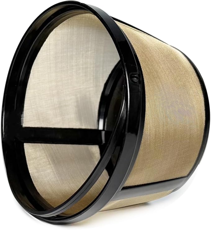 2-PACK Gold Reusable 8-12 Cup Basket Coffee Filter for Mr. Coffee Coffee Makers and Black & Decker Coffee Maker