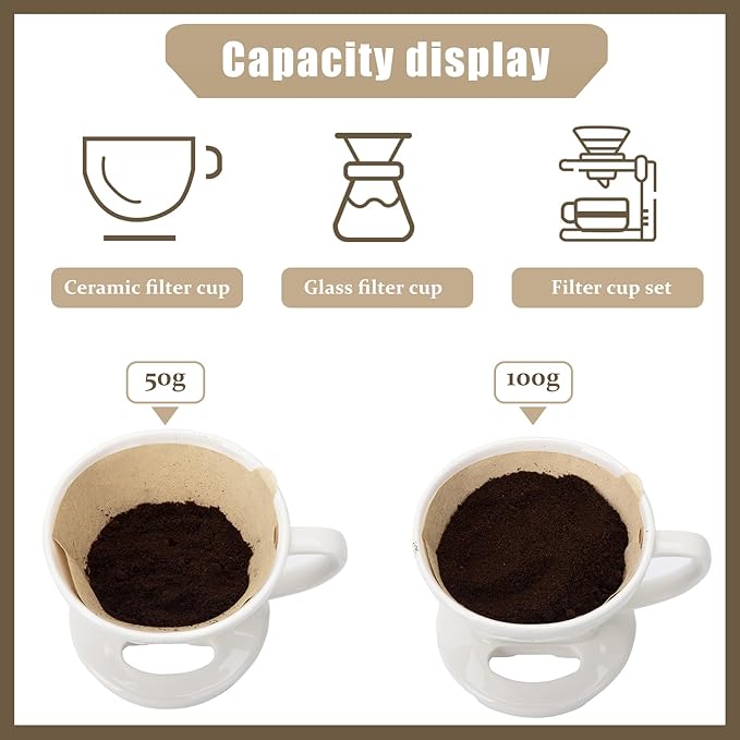 600 Count Coffee Filter #2, #2 Coffee Filters Disposable with 6 Wooden Coffees Spoons, Unbleached Natural#2 Coffee Filters Cone, Organic Cafe Filter NO.2 for Drip and Pour Over Coffee & Tea(2-6 Cup)