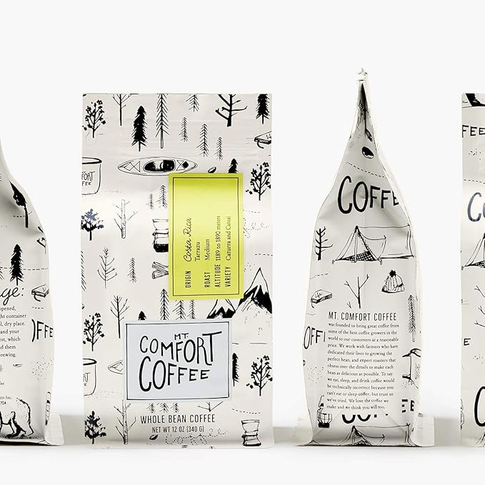 Mt. Comfort Coffee Costa Rica Medium Roast, 12 Ounce - Flavor Notes of Dark Chocolate, Citrus Fruit and Tropical Nuts - Sourced From Small, Peruvian Coffee Farms - Roasted Whole Beans