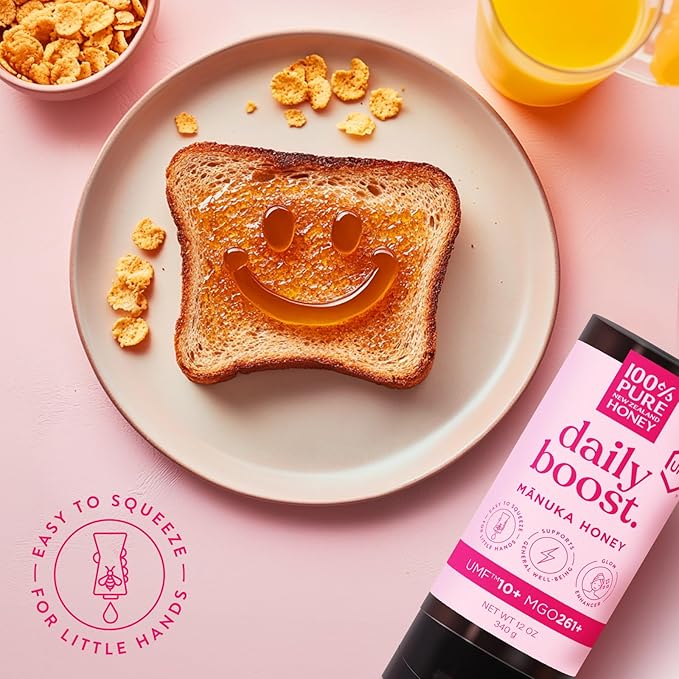 Manuka Honey New Zealand 100% Pure UMF 10+ MGO 261+ Squeezy Honey Raw & Unfiltered Certified Award Winning Silky Smooth Taste & Texture 12 Oz