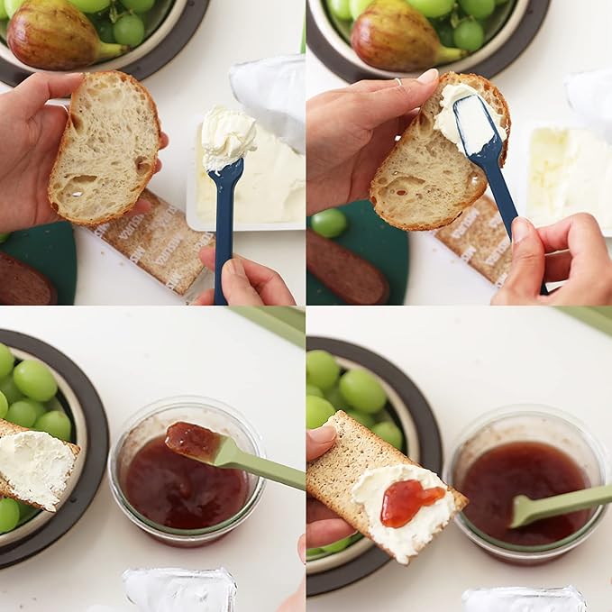 Carrotez Small Silicone Spoon, Mini Spatula, Small Spatulas for Kitchen Use, Spoonula, Perfect for Eating, Stirring, Spreading, 7.3", 1 pc - Mustard