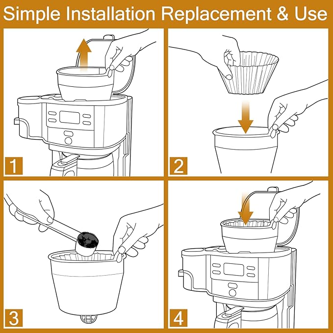 HASMX 990117900 Coffee Maker Brew Basket Replacement Part for Hamilton Beach CoffeeMaker 49980, 49980A, 49980Z, 49983, 49983S Black Plastic Filter Basket Holder (1-Pack)