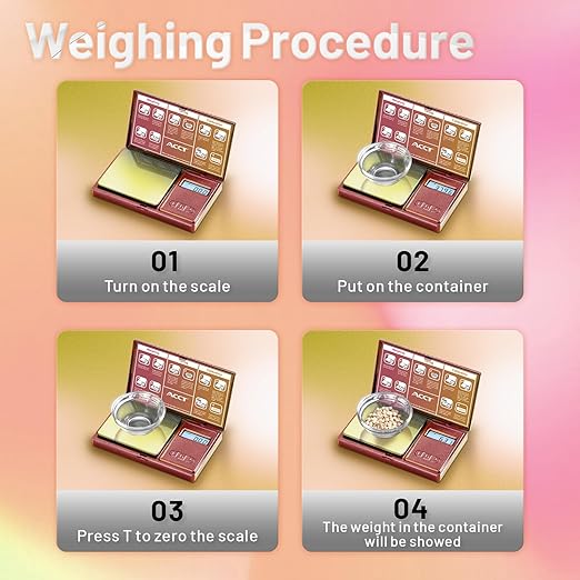 Digital Pocket Scale, 500g by 0.01g, Precision Gram Scale with Tare Scale Feature, 6 Units, Small Ounce Scale for Jewelry, Powder, Coins, Herb, Mini Scale with Battery