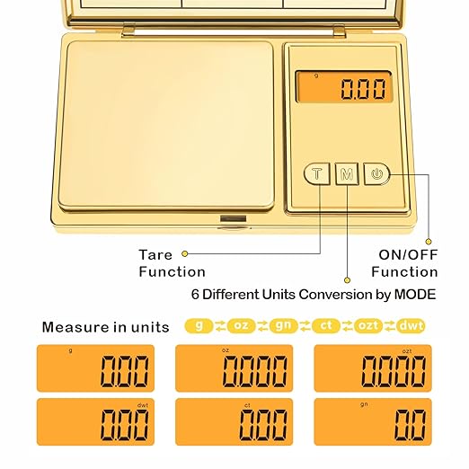 Digital Pocket Scale 300g/0.01g Accuracy，Small Jewelry Coin Powder Scales Digital Weight Grams and oz, Digital Gold Gram Scale with LCD