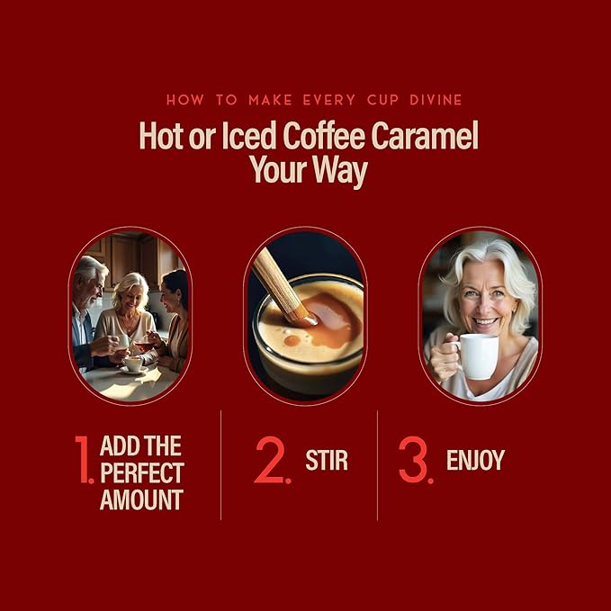 RIO Caramel Syrup for Coffee, Perfect for Hot or Iced Drinks, Rich, Sweet & Buttery Caramel Coffee Syrup Flavoring for Lattes, Macchiato and Desserts, Barista-Grade  Flavor Syrups For Drinks at Home & Work - 700ml