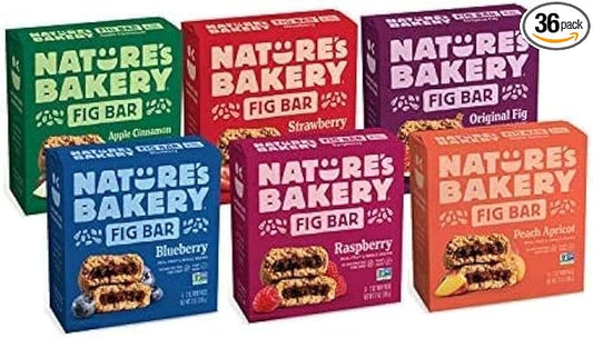 Nature's Bakery Original Real Fruit, Whole Grain Fig Bar- 36 ct. 6 Boxes, 2 Ounce (Pack of 36)