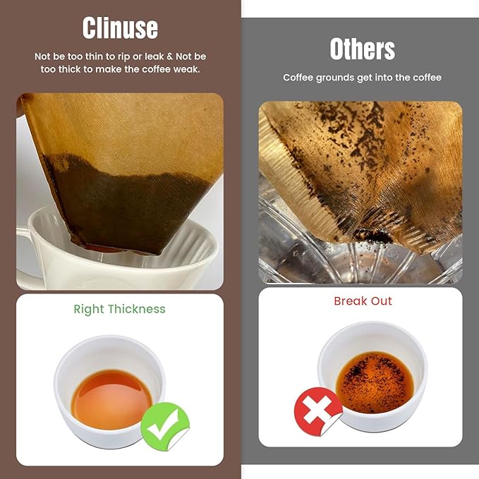 200 Count Cone Coffee Filters #4, Unbleached 04 Coffee Filters 8-12 Cup, Disposable Natural Paper Filters, No.4 Cone Filters for Ninja, Pour Over and Drip Coffee Maker