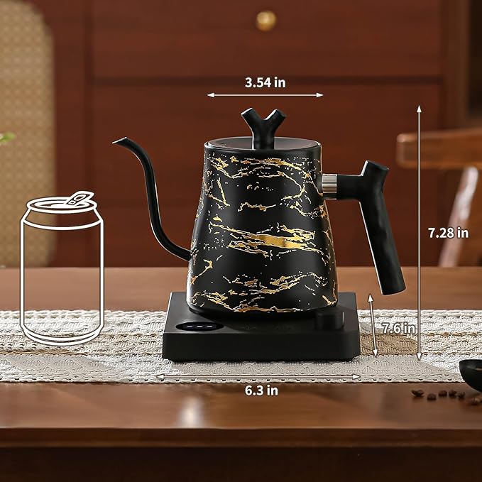 Water Kettle Electric,Gooseneck Electric Kettle with 50pcs Coffee Filter,±1℉ Temperature Control, Fast Heating, Stainless Steel Interior, Ideal for Precise Pour-Over Coffee and Tea