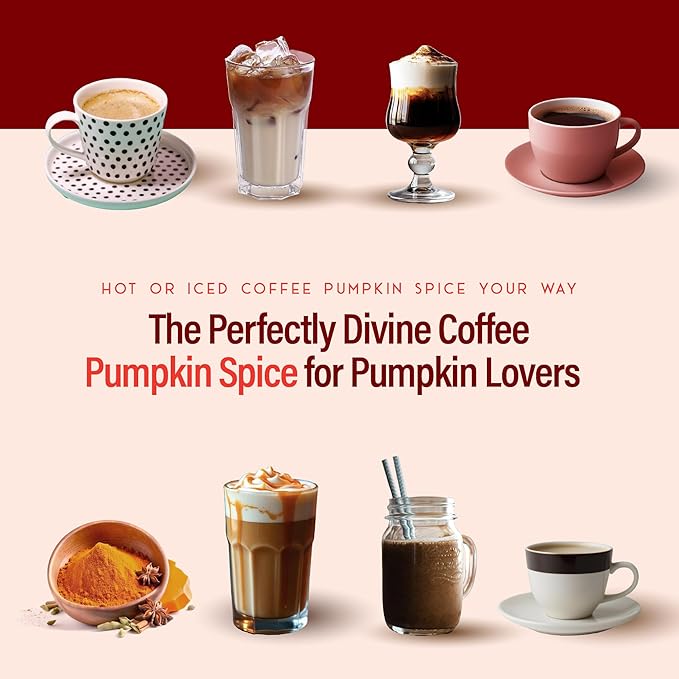 RIO Pumpkin Spice Flavored Coffee Syrup for Hot or Iced Drinks and Desserts Warm and Spicy Coffee Syrup Flavoring Sweetened with Pure Cane Sugar, Barista-Grade  Flavor Syrups For Drinks at Home & Work - 700ml