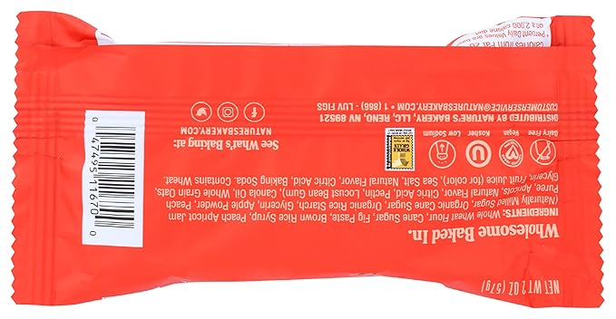 Natures Bakery Bar Fig Whole Wheat Peach Apricot 2, 2 oz