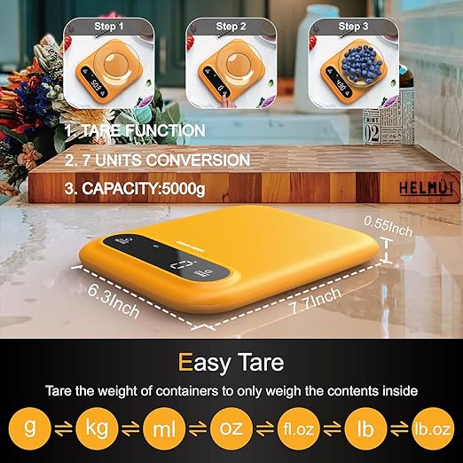 Digital Food Scale 11lb/0.01oz, Kitchen Scales Digital Weight Grams and Oz for Weight Loss, Baking and Cooking,LED Display