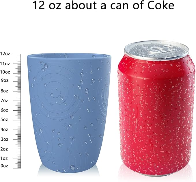 Homienly Drinking Glasses Premium Wheat Straw Unbreakable Cups - Set of 6 Alternative to Plastic Cups Reusable Unbreakable Drinking Cup Reusable Dishwasher Safe Water Glasses Tumblers (12 OZ)