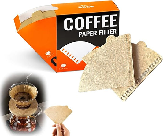 Cone Coffee Filter Papers, V02 Size, 100-Count Pack for Pour Over Coffee Makers (V01)