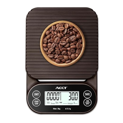 Coffee Scale with Timer - 3kg/0.1g Barista Scale for Espresso, Pour Over & Kitchen Use, 4 Units, High Precision Scale with Non-Slip Mat