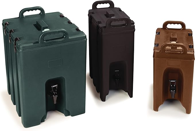 Carlisle FoodService Products Cateraide Insulated Beverage Dispenser with Handles for Catering, Events, Kitchens, And Restaurants, Plastic, 5 Gallons, Black