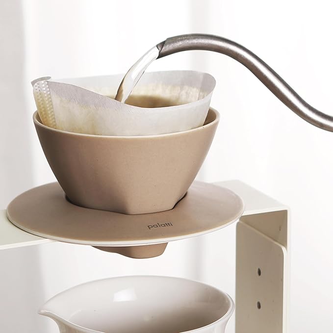 Palatti 102 Trapezoidal Cone Coffee Paper Filters (100 count) for #2, 1x2 and 102 Style in Size 2 Pour Over Makers and Drippers, with Reclosable Zip Bag as a Convenient Filter Holder