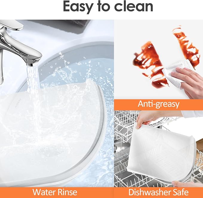 Silicone Coffee Maker Mat with Lip, 17.4'' x 10.6'' Heavy Duty Coffee Maker Mat for Countertops, Coffee Tray Fit Under Coffee Machine Appliance Automatic Machines Espresso Accessory, Translucent