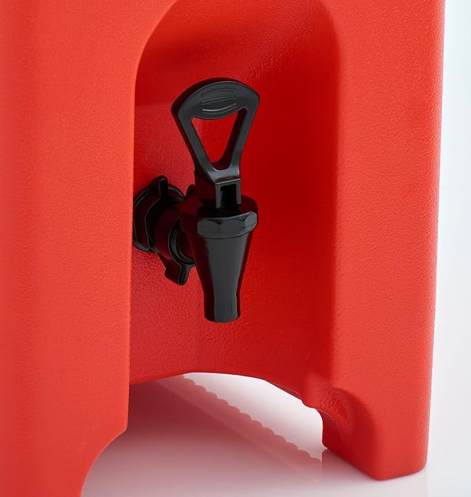 Commercial Beverage Dispenser 5-Gallon Insulated Hot and Cold Beverage Dispenser/Server, NSF, Red (29A-156)