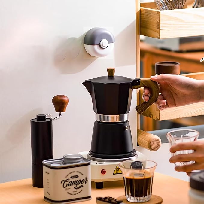 Coffee Filter Paper Holder with Dustproof Cover Coffee Filter Storage Container Filter Paper Box (Round Espresso Filter Holder)