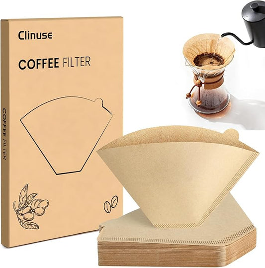 160 Count Cone Coffee Filters #4, Unbleached 04 Coffee Filters 8-12 Cup, Disposable Natural Paper Filters, No.4 Cone Filters For Ninja, Pour Over and Drip Coffee Maker
