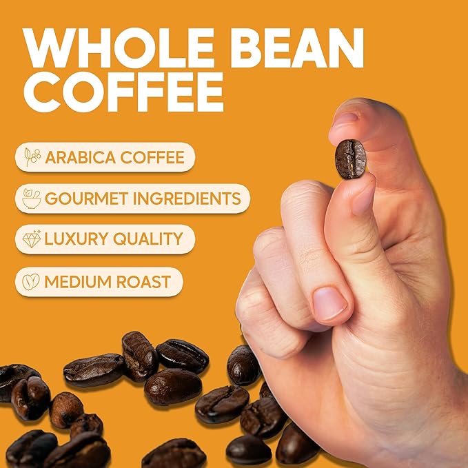 Sarasota Coffee Whole Bean Southern Texas Butter Pecan | Medium Roast Gourmet Flavored Coffee Beans | Low Acid, Mold Free, Specialty Grade Bulk Beans | 5lb (80 oz)